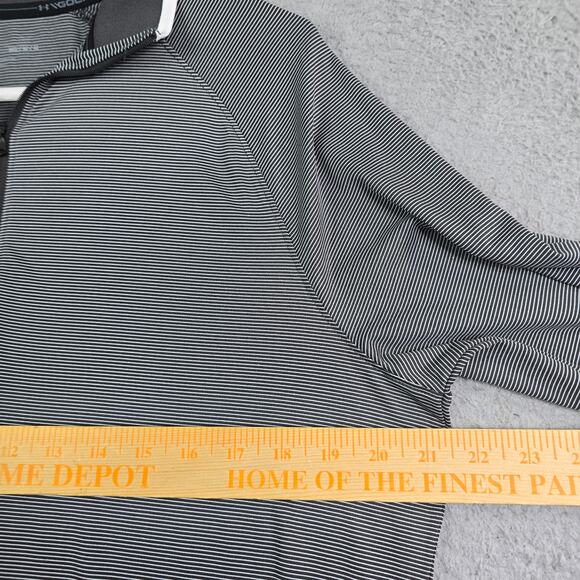 Under Armour Golf Loose 1/4 Zip Jacket Men's Medium Gray Striped Lightweight - Picture 4 of 6